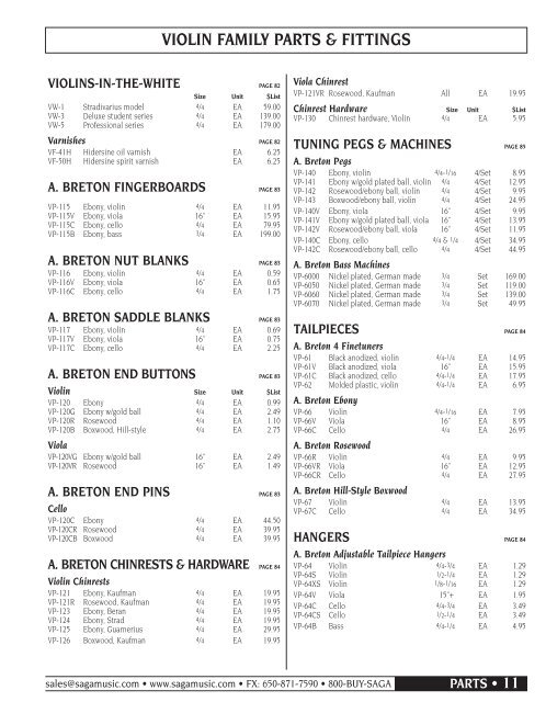 Saga 2005 Retail Price list - Jedistar