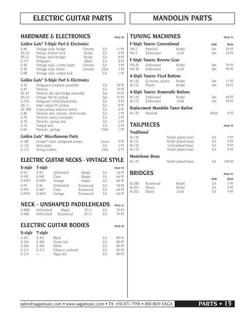 Saga 2005 Retail Price list - Jedistar