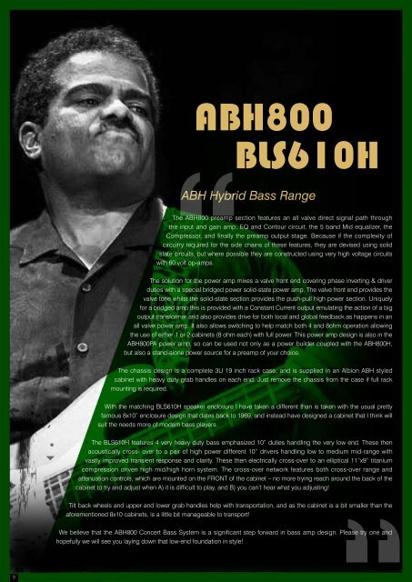 Albion Brochure 2013 - Albion Amps