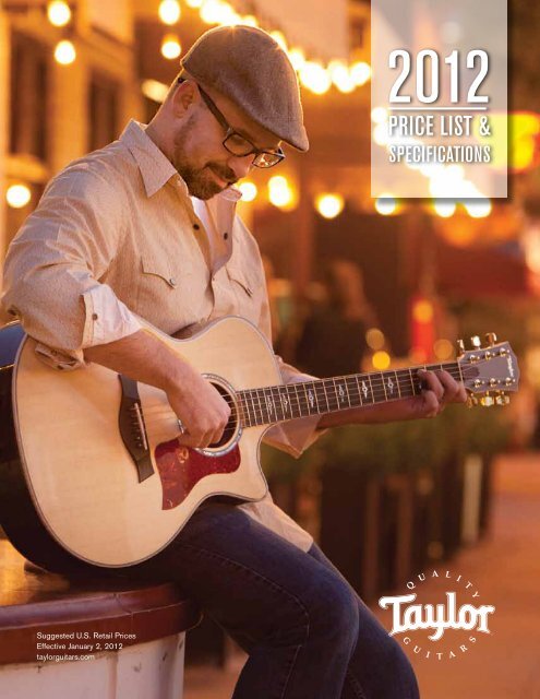 PRICE LIST & - Taylor Guitars