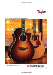 Taylor Guitars Retail Price list January 2011 - Jedistar