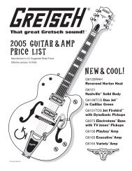 2005 Gretsch Winter pricelist - Jedistar