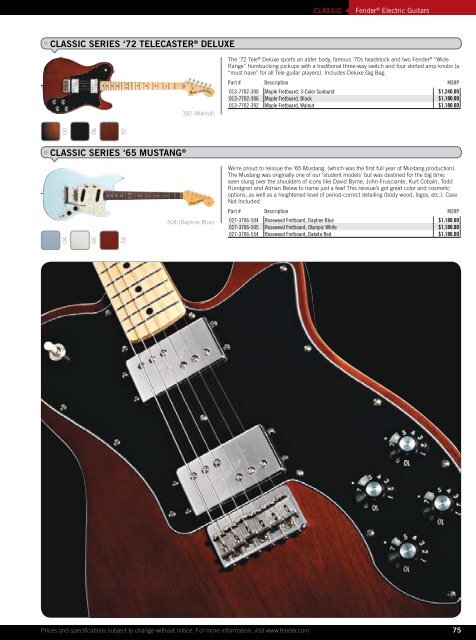 2009 Fender ® Frontline in-Store
