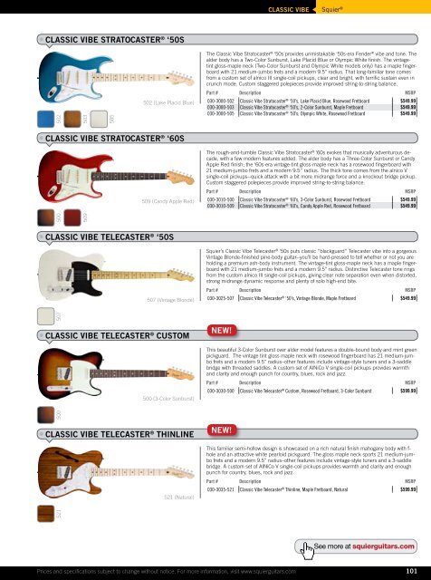 2010 price list - Fender