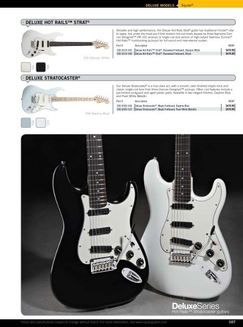 2010 price list - Fender