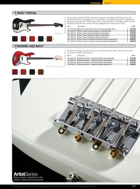 2010 price list - Fender