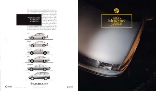 1995 Mercury Sable Brochure Excerpt - Jeff Young Design
