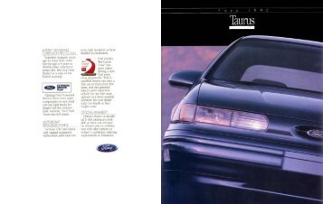 1992 Ford Taurus Brochure Excerpt - Jeff Young Design