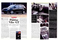 2003 Pontiac Vibe Test - Jeff Young Design