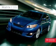 2009 Toyota Corolla Matrix Brochure - Jeff Young Design