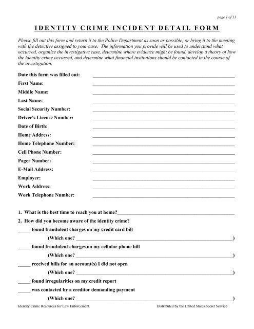 Identity Crime Incident Detail Form (.pdf)