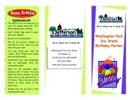 Washington Park Ice Arena Birthday Parties - City of Jefferson City