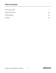 Table of Contents - Jefferies