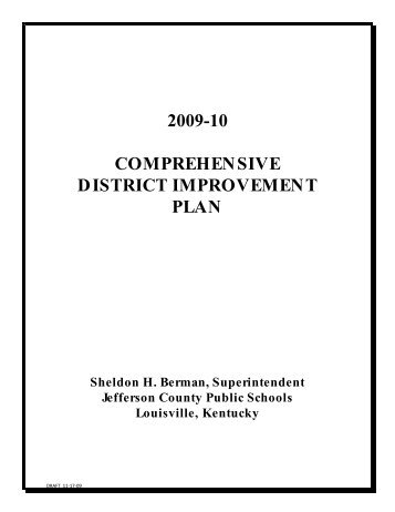 2009-2010 Comprehensive District Improvement Plan - Jefferson ...