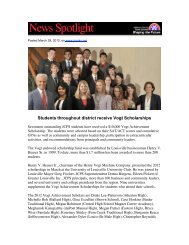 Students throughout district receive Vogt Scholarships