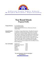 Year Round Schools - Jefferson County Public Schools