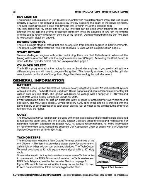 MSD 6520 Ignition Kit Installation Instructions - Jegs