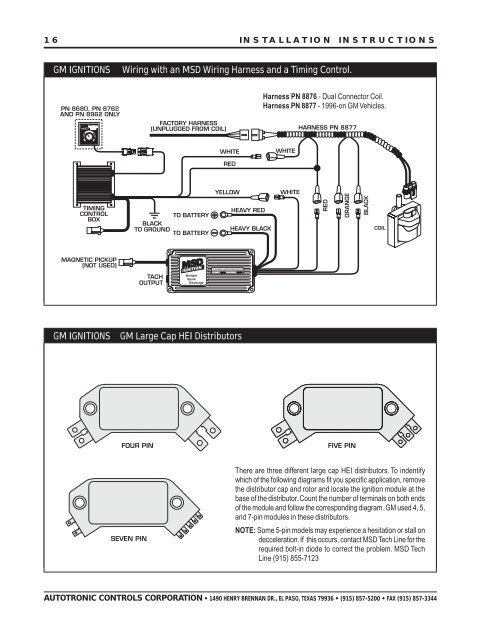 MSD 6420 Ignition Kit Installation Instructions - Jegs