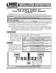 MSD 89121 Ignition Coil Adapter Installation Instructions - Jegs