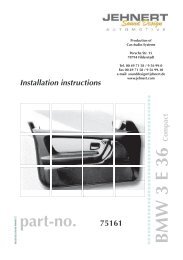 BMW 3 E 36 Compact Installation instructions - Jehnert Sound Design