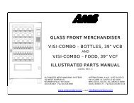 glass front merchandiser visi-combo – bottles, 39” vcb visi-combo