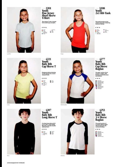 American Apparel clothing wholesale catalogue - JEM Promotional ...