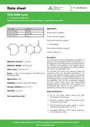 Data sheet TCO-NHS ester - Jena Bioscience