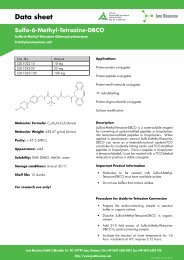 Data sheet Sulfo-6-Methyl-Tetrazine-DBCO - Jena Bioscience