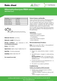 Data sheet Dibenzylcyclooctyne-PEG4-amine - Jena Bioscience