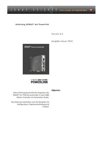 Anleitung Powerlink - Jenny Science