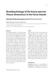 Breeding biology of the house sparrow - Jens-Kjeld Jensen, NÃ³lsoy ...