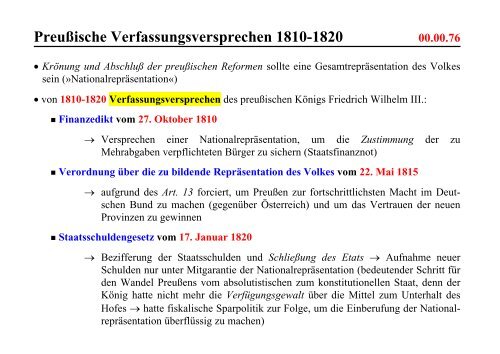 Preußische Verfassungsversprechen 1810-1820 - Jens Peter Kutz