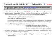 Frankreich zur Zeit Ludwigs XIV. → Außenpolitik - Jens Peter Kutz