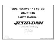 SIDE RECOVERY SYSTEM (CARRIER) PARTS MANUAL - Jerr-Dan