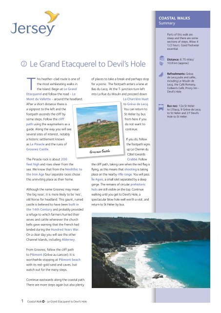 Coastal Walk 2 - Le Grand Etacquerel 2 to Devil's Hole - Jersey