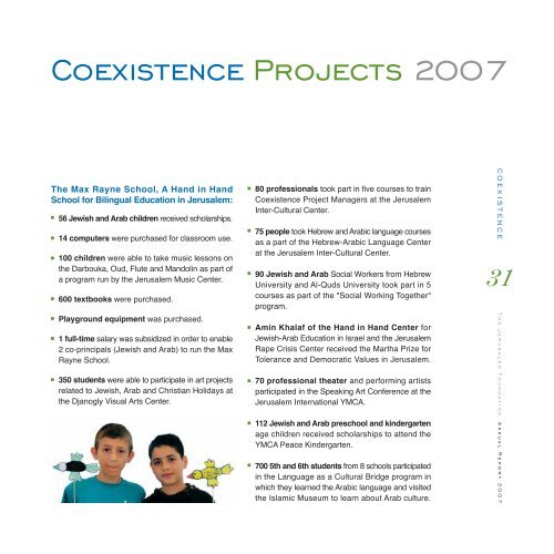 Annual Report 2007 - Jerusalem Foundation