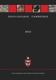 2013 Annual Report - Jesus College - University of Cambridge