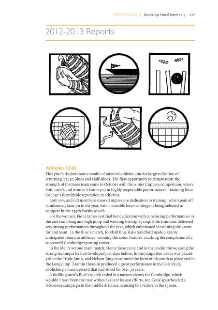 2013 Annual Report - Jesus College - University of Cambridge