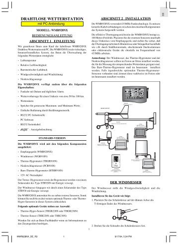 WMR928NX Drahtlose Wetterstation