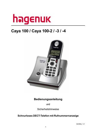 Caya 100 / Caya 100-2 / -3 / -4 Bedienungsanleitung - JET GmbH