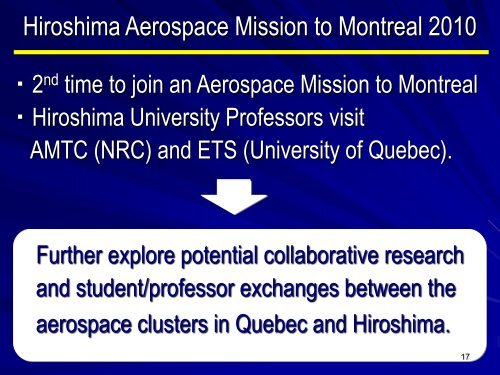 Hiroshima Aerospace Industry Study Group - JETRO