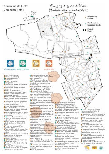 Raadpleeg de kaart "Hondentoiletten en hondenruimtes" - Jette