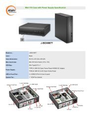 Mini ITX Case with Power Supply Specification - Jetway Computer