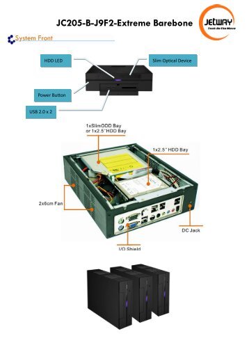 JC205-B-J9F2-Extreme Barebone - Jetway Computer