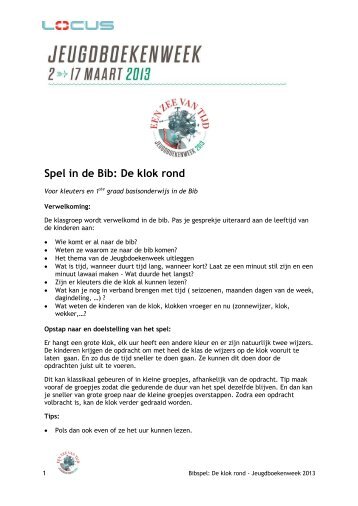 Spel De klok rond - Jeugdboekenweek