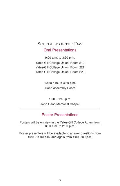 2012 Colloquium Day Program - William Jewell College