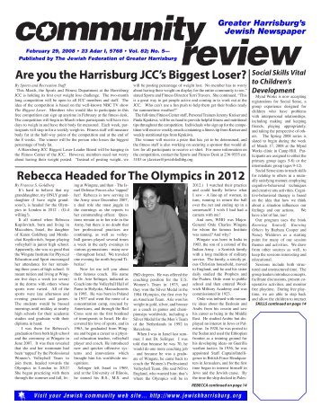 Rebecca Headed for The Olympics in 2012 - Jewish Federation of ...