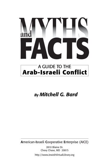 Myths and Facts: A Guide to the Arab-Israeli Conflict - Emet News ...