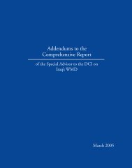 Comprehensive Report Addendums to the - Central Intelligence ...