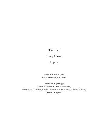 The Iraq Study Group Report 2006 [pdf] - Jewish Virtual Library